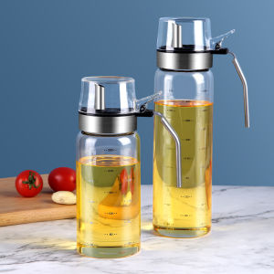 Large Capacity Glass Oil Bottle Leak-Proof Kitchen Seasoning Jar Home Use Cooking Oil Container Korean Style Storage Bottle