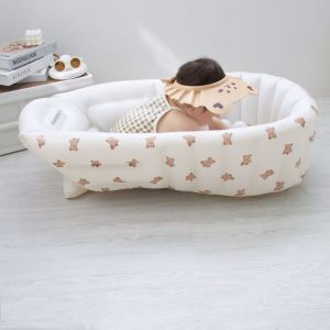 2025Original New Product: Daisy Bathtub Childrens Comes with Inflatable Bathtub Newborn Bear Bathtub Travel specific Bathtub
