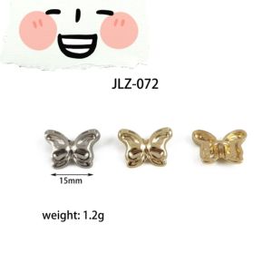 กระดุมโลหะรูปผีเสื้อสำหรับเสื้อผ้าผู้หญิง อะไหล่ตกแต่ง เสื้อผ้าแฟชั่น Alloy  Button (B-2-CJLZ-072)