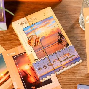 Creative Trendy 30-Piece Boxed Postcard Set Dreamy Ins Artistic Fresh Japanese Style Hand-Written Greeting Cards by Chuangzhi