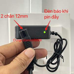 Combo 10 cục sạc đèn pin đội đầu 2 chân to 12mm tự ngắt khi đầy pin