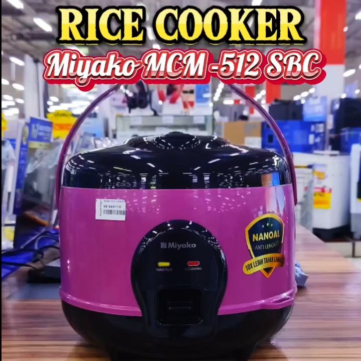 Miyako Rice Cooker Multifungsi – Model MCM & PSG (0.6L, 1.2L, 1.8L) | Magic Com Miyako Modern Hemat Listrik - RD