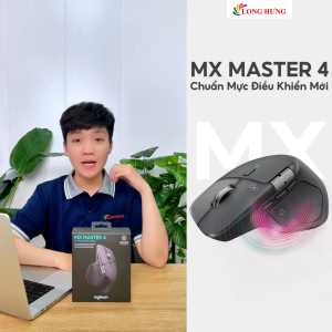 Chuột không dây Logitech MX Master 4 - Hàng chính hãng - Darkfield 8.000 DPI cuộn MagSpeed Pin siêu bền & sạc nhanh