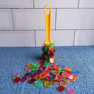 ไม้กายสิทธิ์บิงโกแม่เหล็กพร้อมชิปโลหะสำหรับเด็ก - เกมครอบครัวของเล่นทางประสาทสัมผัสมอนเตสซอรี่การนับและการเรียงลำดับสีชุดของเล่นวิทยาศาสตร์การศึกษา