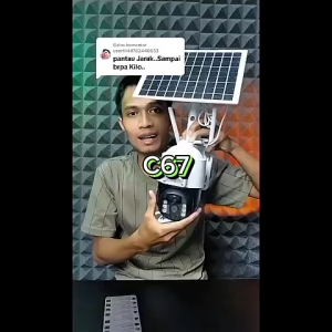 C67 PEREKAM KAMERA CAS USB TYPE C TIPE SMART DUA LENSA SOLAR POWER DUAL 2 LAYAR ONLINE OFLINE ORI 100% 4G Bohlam CCTV Camera BONUS KARTU SIM PANEL SURYA MATAHARI INTERNET REKAM LEWAT INTERNET UNIVERSAL ALL OPERATOR BISA PAKAI SD CARD MAX 128GB LANGSUNG PA