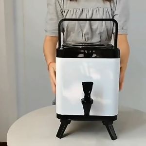 bình ủ trà nóng lạnh Xô trà sữa vuông Thùng đựng trà nóng lạnh cách nhiệt bằng thép không gỉ có miệng