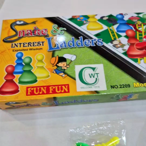 เกมส์บันไดงู เกมงู ขนาดกระดาน 26*26 ซม. snakes&ladders games เล่นได้ 2-4 คน เกมส์เสริมพัฒนาการ