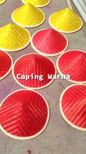 CAPING PETANI PREMIUM - CAPING WARNA MERAH DIAMETER 38 CM STANDAR UNTUK ANAK ANAK