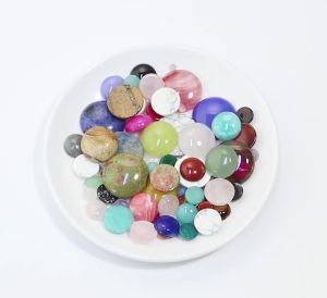10pcs/lot Natural Stone Cabochon 4 6 8 10 12mm 25 Patterns for DIY Ring Earring Bracelet Necklace Making Jewelry Finding