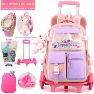 Waterproof Rolling Backpack with Wheels Large Capacity