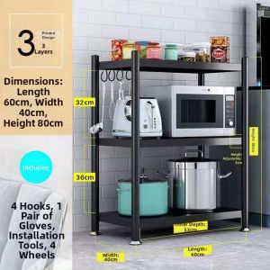 Multifunctional Kitchen Shelf Non-stainless Steel