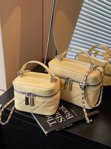 Mini Fashionable Womens Bucket Bag Crossbody Chain Diamond Pattern Soft PU Leather Handbag Casual Style Spring 2025