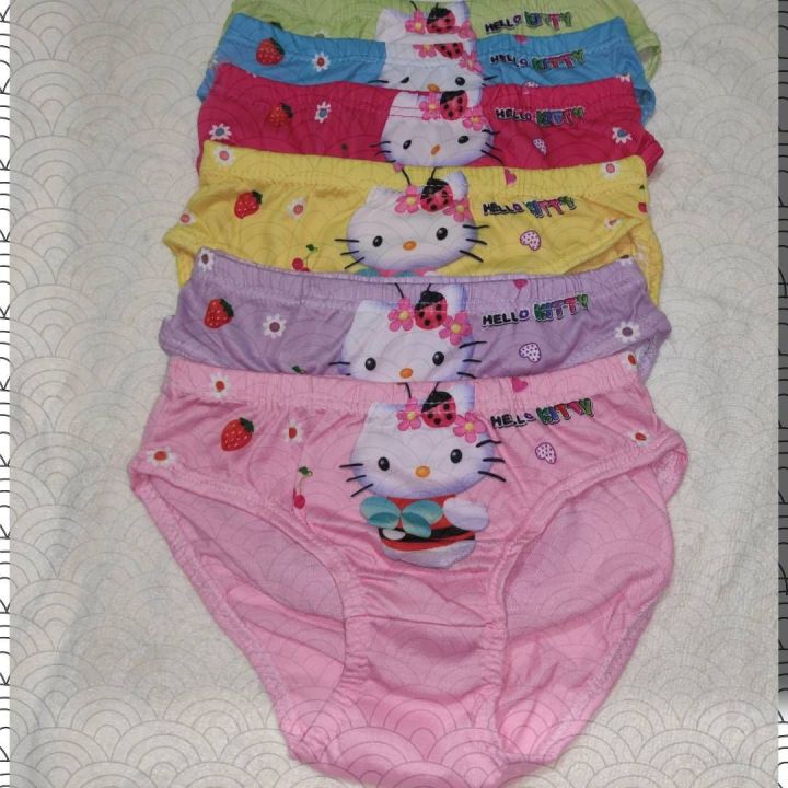 6 PCS HELLOKITTY PANTY UNDERWEAR FOR KIDS 5 TO 6 YEARS OLD ASSORTED COLORS
