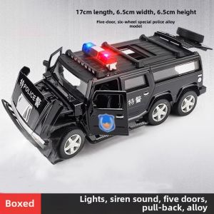 HUPINXIAN | Realistic Alloy Police Car Model
