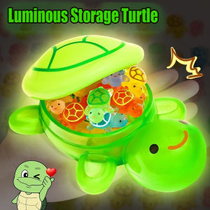 Luminous Turtle Storage Box 17cm Large Openable Lid Luminous Colorful Turtle Toy Jewelry Storage Box DIY Childrens Desktop Storage Ornaments