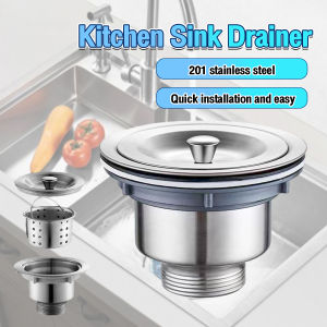 LoviRa Stainless steel sink drainage filter kit kitchen metal center knob stopper replacement
