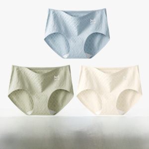 Miiow | Pure Cotton Antibacterial Womens Underwear Triangle Briefs Comfortable No-Tagging Mid-Waist Seamless Anti-Bacterial Shorts