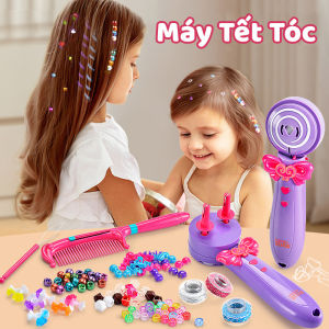 Máy Tết Tóc Cho Bé Gái Tự Động Đính Hạt Cườm - Đồ Chơi Làm Tóc Trang Điểm Thắt Bím Đính Charm