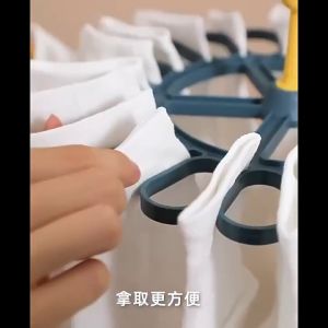 20 Clip Rotatable Socks Hanger 360°Multifunctional Drying Rack Windproof Clothes Underwear Hanger