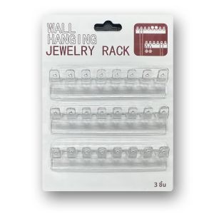 ที่วางสร้อยคอ 3 แพ็ค ที่เก็บสร้อยคอติดผนังพร้อมตะขอ 8 อัน สําหรับแขวนเครื่องประดับ กําไล กําไลและแหวน