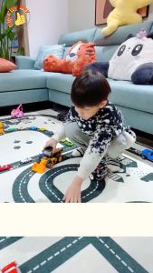 Thảm giao thông cho bé ship HOẢ TỐC HCM thảm chơi cho bé Loại dày Hình bãi đỗ xe ô tô