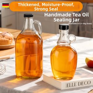 LIKE | Sealable Food Storage Glass Oil Bottle Large Capacity