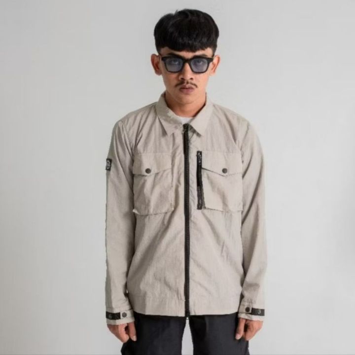 Troublemaker Jacket Overshirt Buckingham Khaki