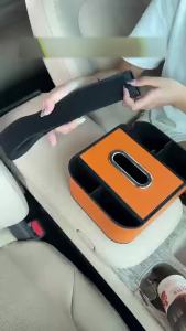 Armrest Box Storage Car Armrest Storage Organizer with 2 Cup Holders PU Leather Car Interior Storage Supplies Car Accessories
