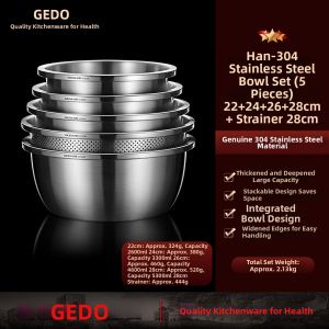 GEDO | Multi-purpose Thickened Stainless Steel Basin Set