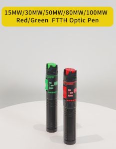 ชุดทดสอบสายไฟออปติคไฟเบอร์12ชิ้นแบบชาร์จไฟได้15MW/30MW/50MW/100MW FTTH Optic Pen สำหรับ FC ชายไปยัง LC หญิงและ SC UPC /St เอฟซีเอสซี LC SC มี5สายเชื่อมต่อ