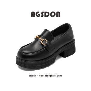 Agsdon | Black Slip-on Loafers Female Shoes