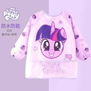 Waterproof Anti-Dirt Apron Long Design Ruffle Cartoon Children Eating Drawing Clothes Girls Skirt Dress up Clothes Apron