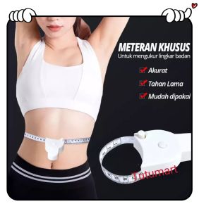 Meteran Pengukur Lingkar Badan 150Cm Multifungsi Meteran Gulung Badan Otomatis