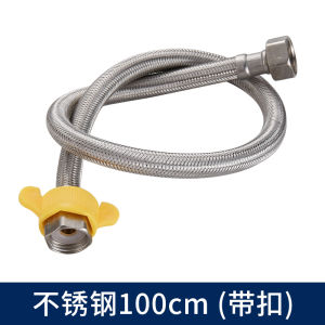 Stainless Steel 304 Metal Braided Cold Hot Water Inlet Flexible Pipe for Toilet Water Heater High Pressure Connection Home Use