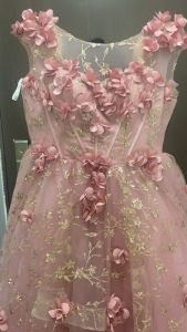 GAUN WEDDING / GAUN PERNIKAHAN BUNGA BIRU / DRESS FLORAL MEWAH / GAUN PENGANTIN CANTIK PESTA