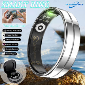 R112025 Smart Ring with Charging Box Heart Rate Blood Oxygen Sleep Monitoring 5ATM Waterproof Sports Smartring For Android iOS