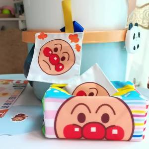 Bandai | Hộp Đựng Khăn Giấy Mô Phỏng Vải Mềm Mại Anpanman Với Đồ Chơi Giấy Nhăn Đạo Cụ Cosplay Dễ Thương Vui Nhộn Dành Cho Lứa Tuổi Từ 14+ Phù Hợp Cho Bé Từ 6 Tháng Tuổi Trở Lên