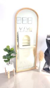 Free Shipping - Natural Color Double Rattans Mirror (80x180cm) | กระจกหวาย (สีธรรมชาติ)