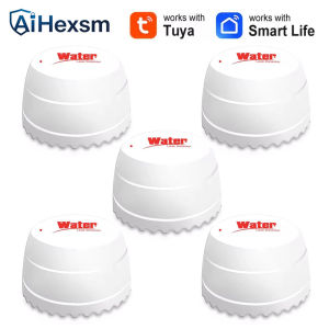 55dB Tuya WiFi Water Leak Detector Flood Sensor Smart Life APP Remote Monitoring Flood Alert Overflow Security With Alexa Google