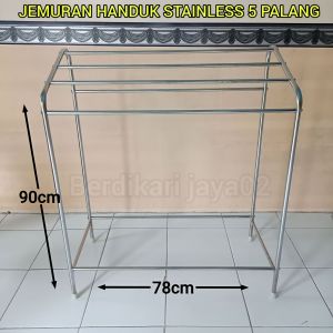 jemuran handuk stainless 5 palang murah | kuat dan kokoh