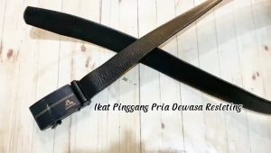 Ikat Pinggang Pria Resleting Kulit Gesper Rell Otomatis ukuran 105 cm dan 150 cm/ Grosir sabuk resleting pria / Sabuk Sikep Resleting Pria Kulit