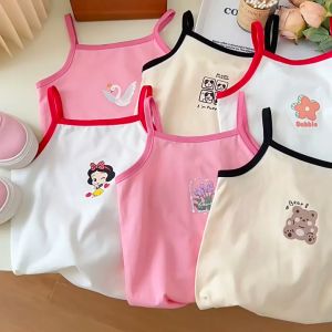 【READY STOCK】Girls Summer Tank Top Cutie Cartoon Cotton 卡通小吊带背心(C203)