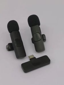 Mini Microphone Type-C Wireless Lavalier Microphone 2 Person Noise Cancelling Audio Mic System