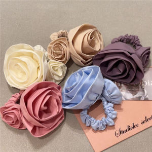 New Luxury Floral Hair Ties: 3D Rose Flower Early Spring Hair Bands