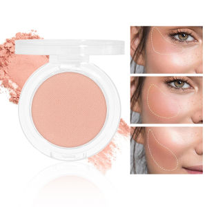 Daily Wear Blush Powder – Subtle Wine Glow Fine Glitter Shimmer & Natural Flush Makeup Look