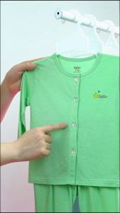 Bộ dài tay cài thẳng Astar vải sợi tre mềm mát màu trơn Pastel cho bé sơ sinh bộ quần áo trẻ em bé trai bé gái