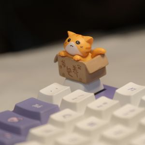 Cute Cat Keycap for Mechanical Keyboard OEM R4 Profile Novelty 3D Animal Keycap for MX Switches Kawaii Desk Accessories Funn