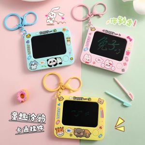 Mini Doodle Whiteboard Keychain Creative Toy for Girls Kindergarten Gift Backpack Pendant Portable Graffiti Style Plastic