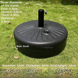 Water-Filled Base for Sun Umbrella High-Density Polyethylene Material round Tube 3.4-5.4 Cm Weight Bracket Adjustable Height