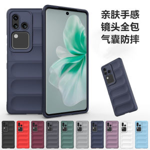 Vivo Shockproof Liquid Silicone Phone Case Men Women Soft Skin-like Texture Full Protection Lens Hole Precision Fashionable Business Style